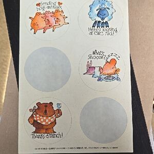 Vintage Cute Animal Sticker Set 4 I've seen these sell 5 dollars each separately